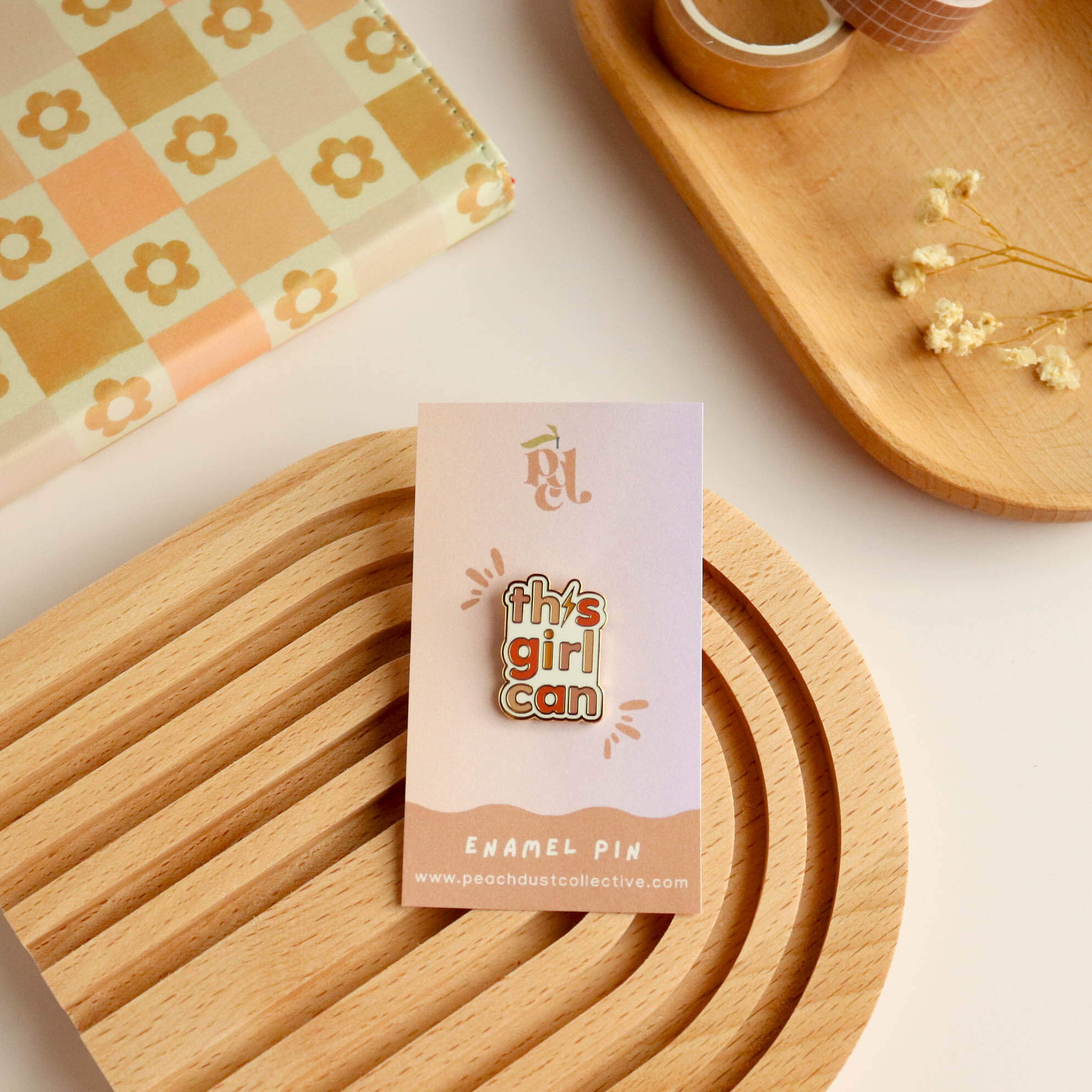 This Girl Can Enamel Pin (Gold)