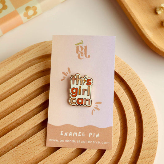 This Girl Can Enamel Pin (Gold)