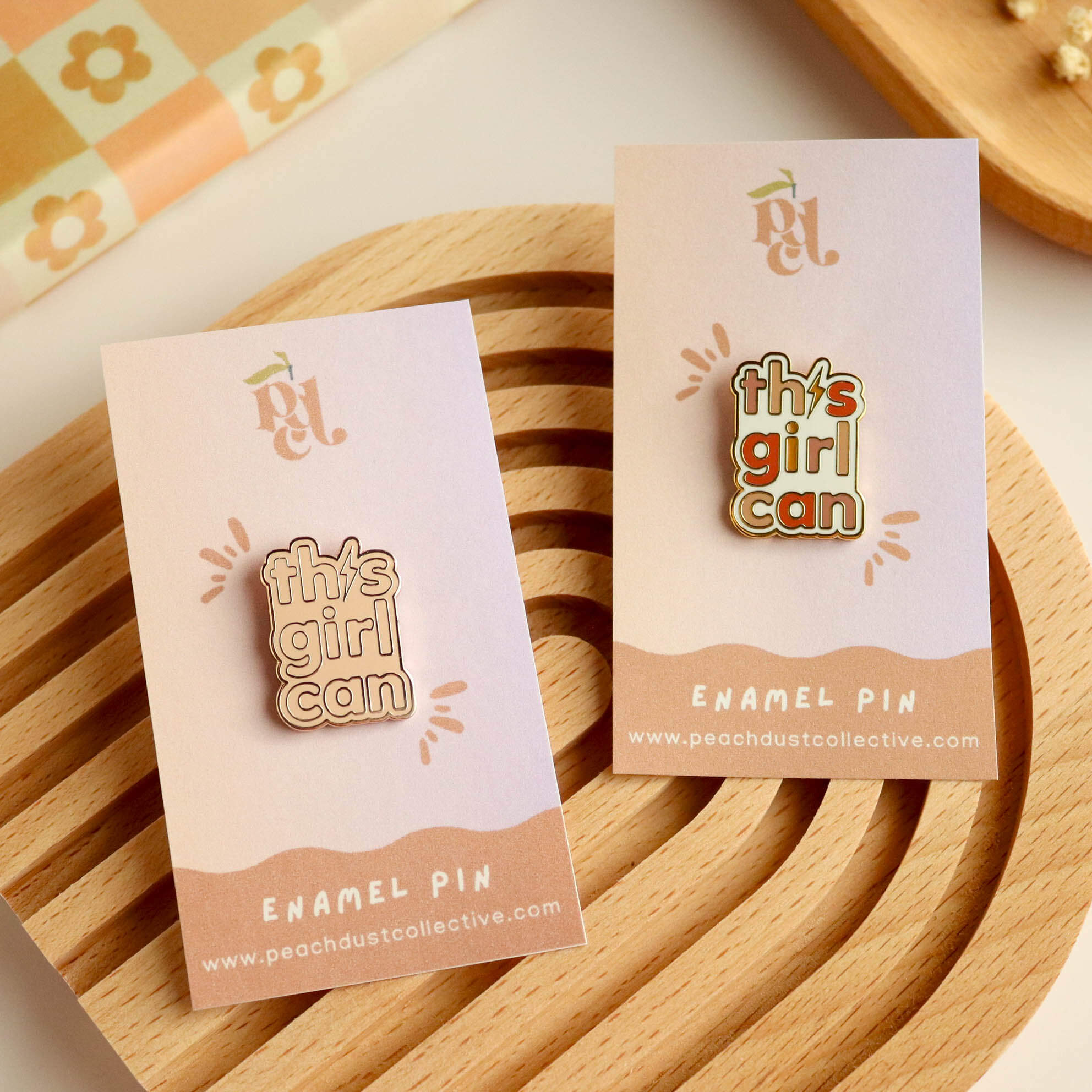 This Girl Can Enamel Pin (Gold)