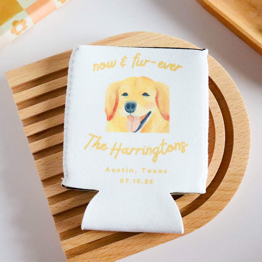 Dog Custom Wedding Koozie