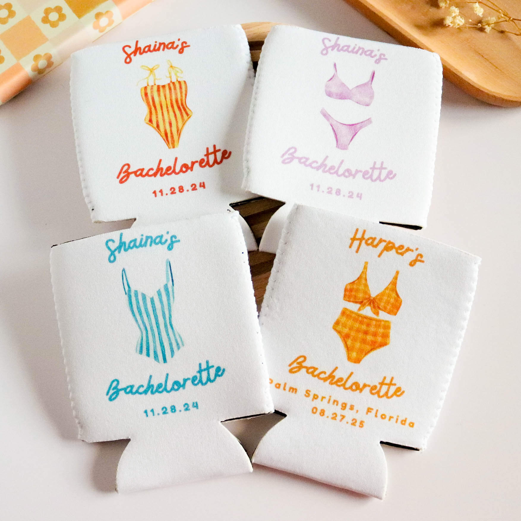 Swimsuit Custom Bachelorette Koozie