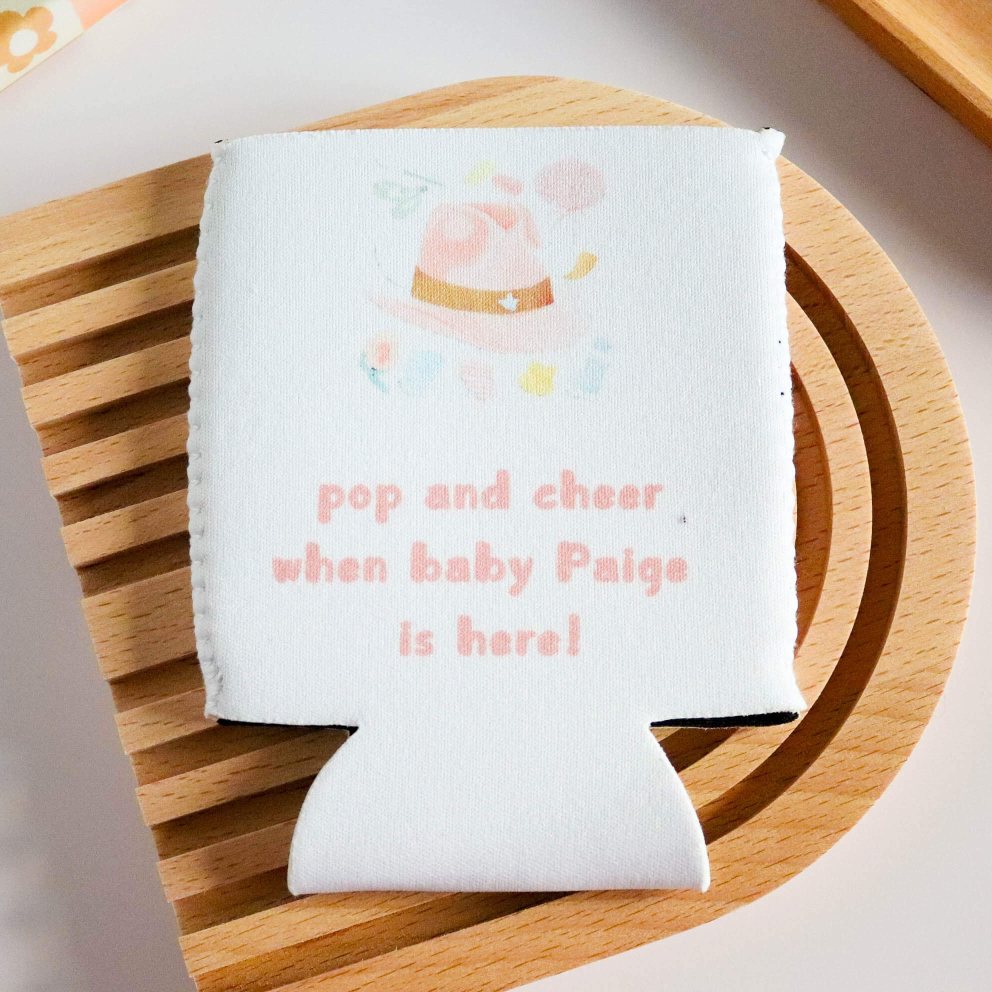 Little Cowgirl Custom Baby Shower Koozie