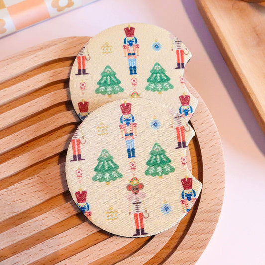 Nutcracker and Mouse King Car Coaster (Set of 2)