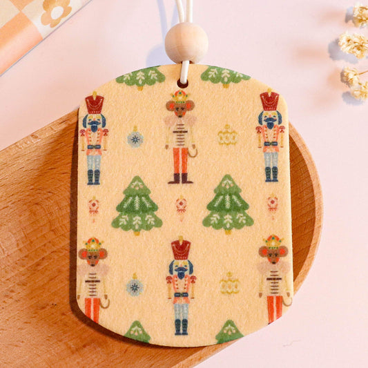 Nutcracker and Mouse King Unscented Felt Car Freshie