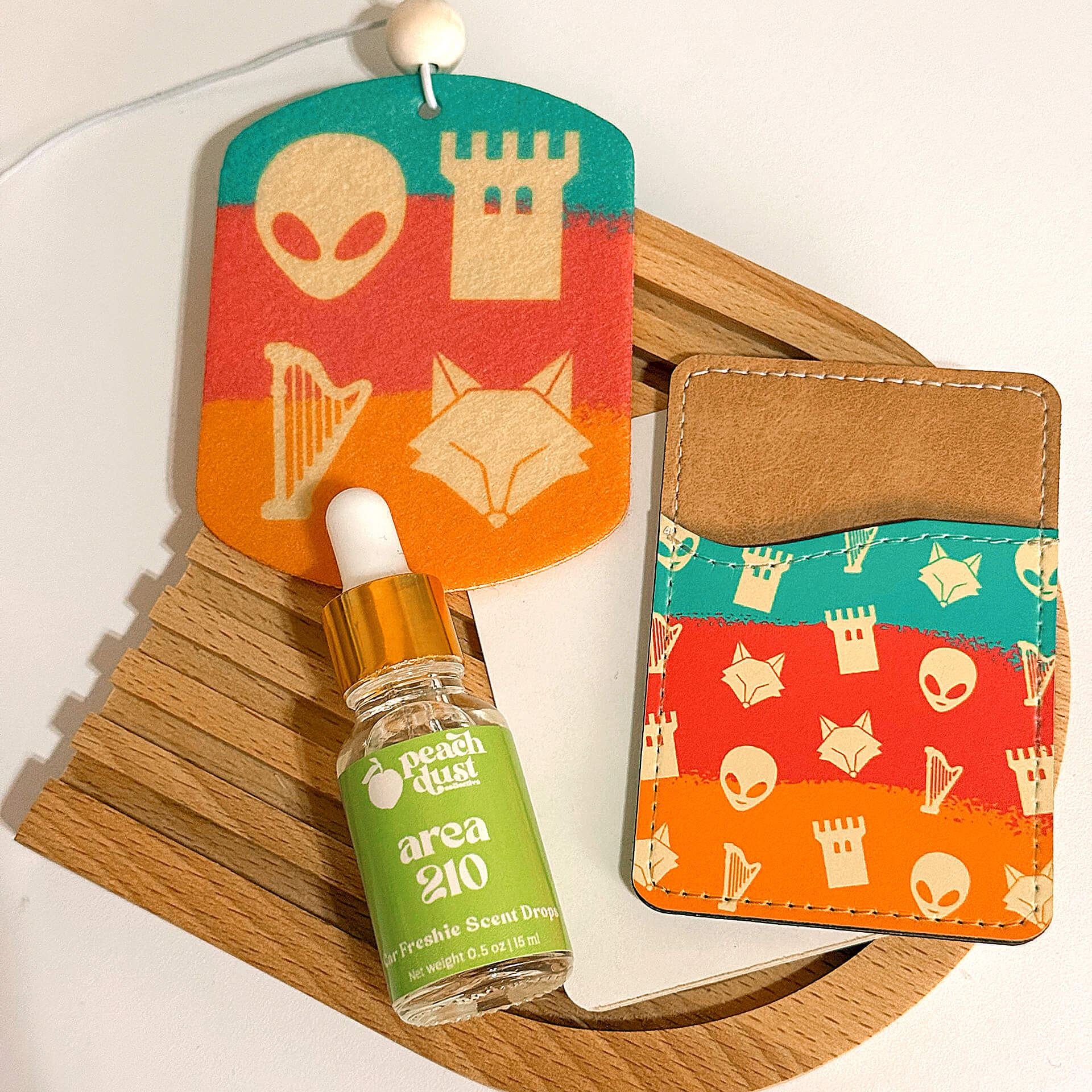 Alien Castle Harp Castle San Antonio Basketball Stick-on Phone Wallet